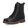 Remonte Laced Gum Sole Biker Boot - Black Leather